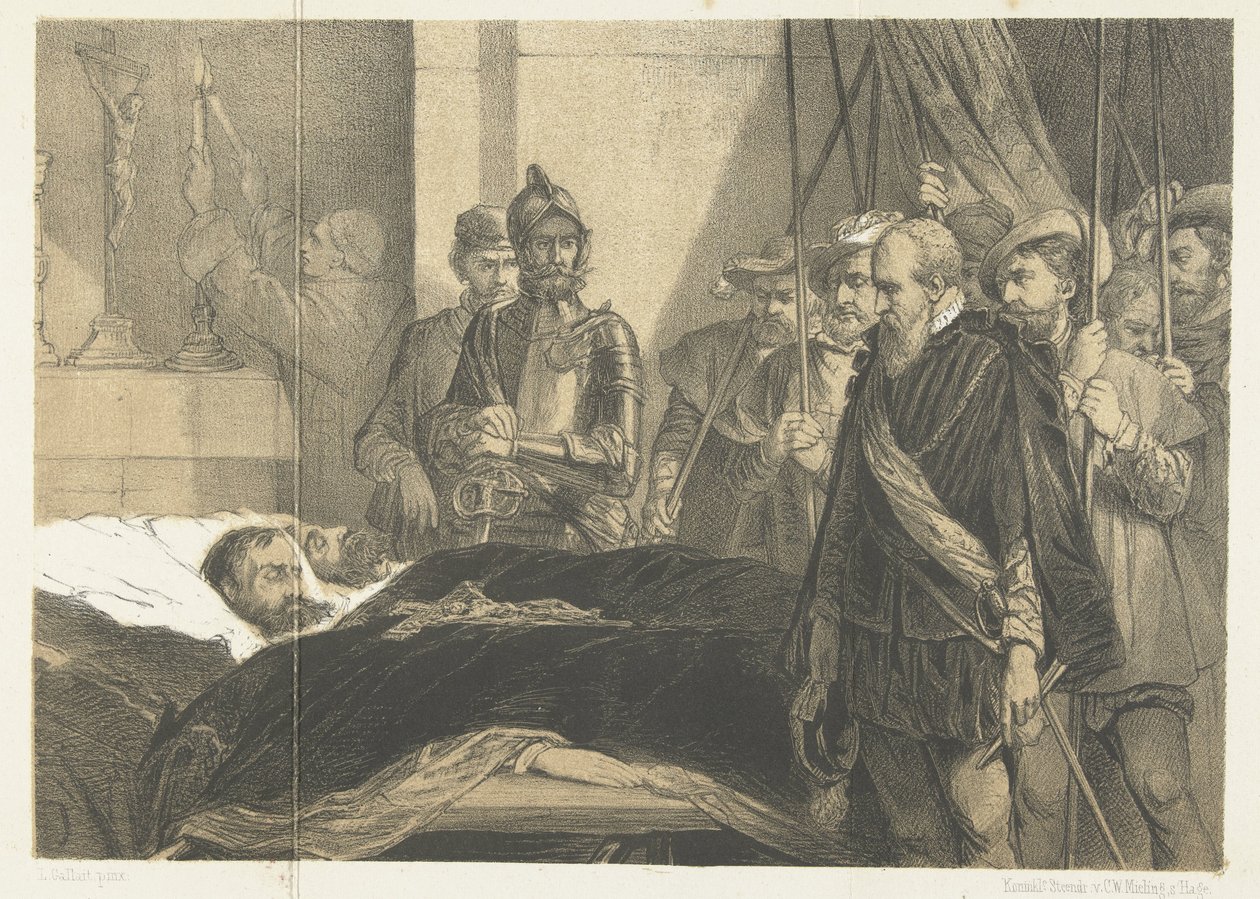 Den sista hyllningen till Egmonds och Hornes lik, 1568 Den sista hyllningen till liken av grevarna av Egmond och Hoorne (titel på objekt) av Anonymous