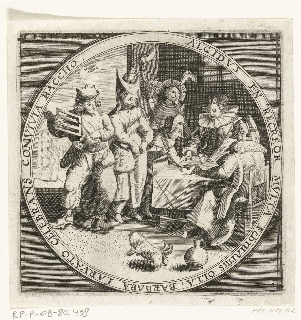På månaden februari, Vastenavond, ca. 1600 De tolv månaderna av året bild i scener från folklivet (serietitel) Schema för 12 månaderna med deras verksamhet och deras tillämpning på zodiakens tecken, uppdelade i fyra delar av året (serietitel på objekt) av Anonymous