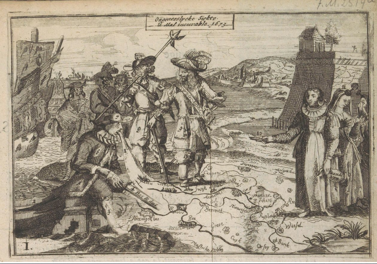 Den obotliga sjukdomen, 1673 Obotlig sjukdom / le Mal obotlig. 1673 (titel på objekt) av Anonymous