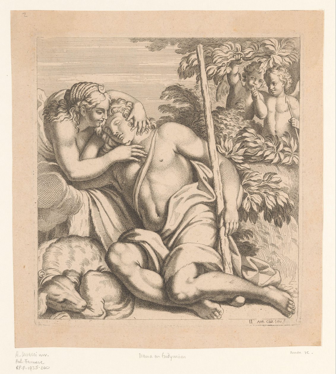Diana och Endymion Målningar i Palazzo Farnese i Rom (serietitel) av Anonymous