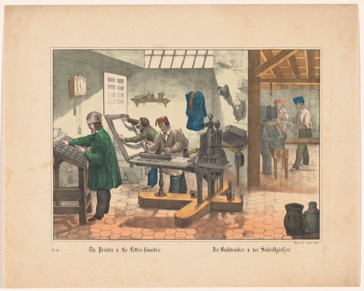 Drukkerij och lettergieterij The Printer & the Letter-founder (titel på objekt) av Anonymous