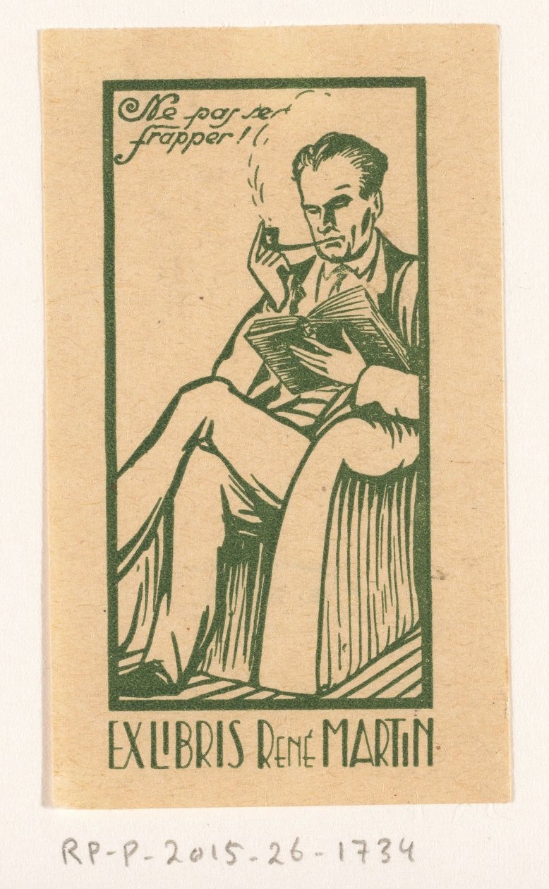 Ex libris av René Martin av Anonymous