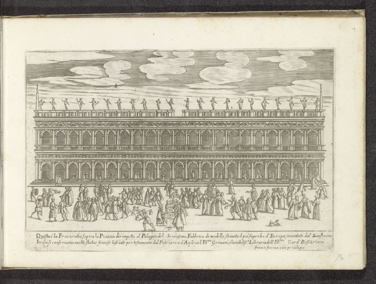 Fasad från Biblioteca Marciana te Venetië Scènes uit het Venetiaanse leven (serietitel) Habiti d