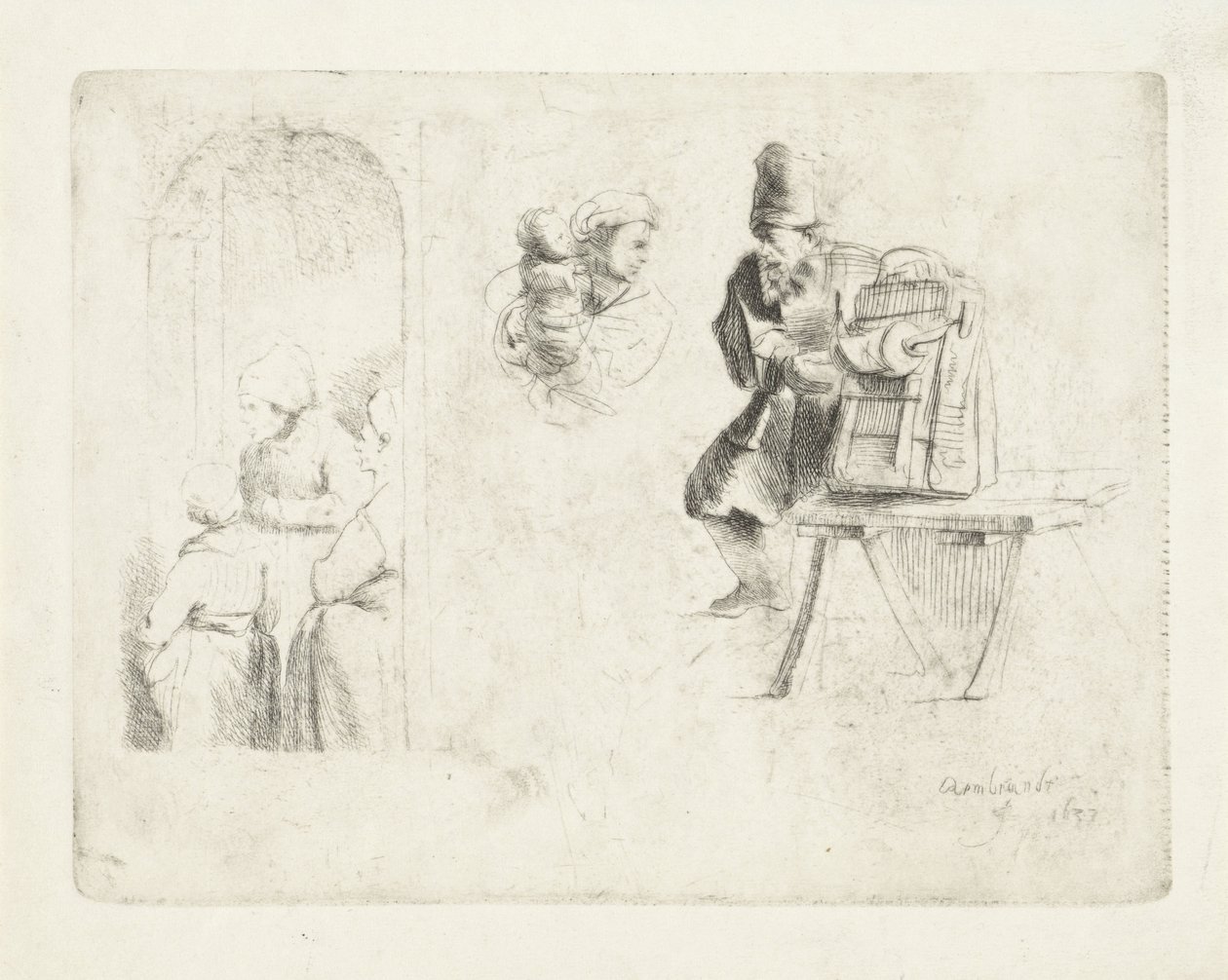 Figurstudier av Anonymous