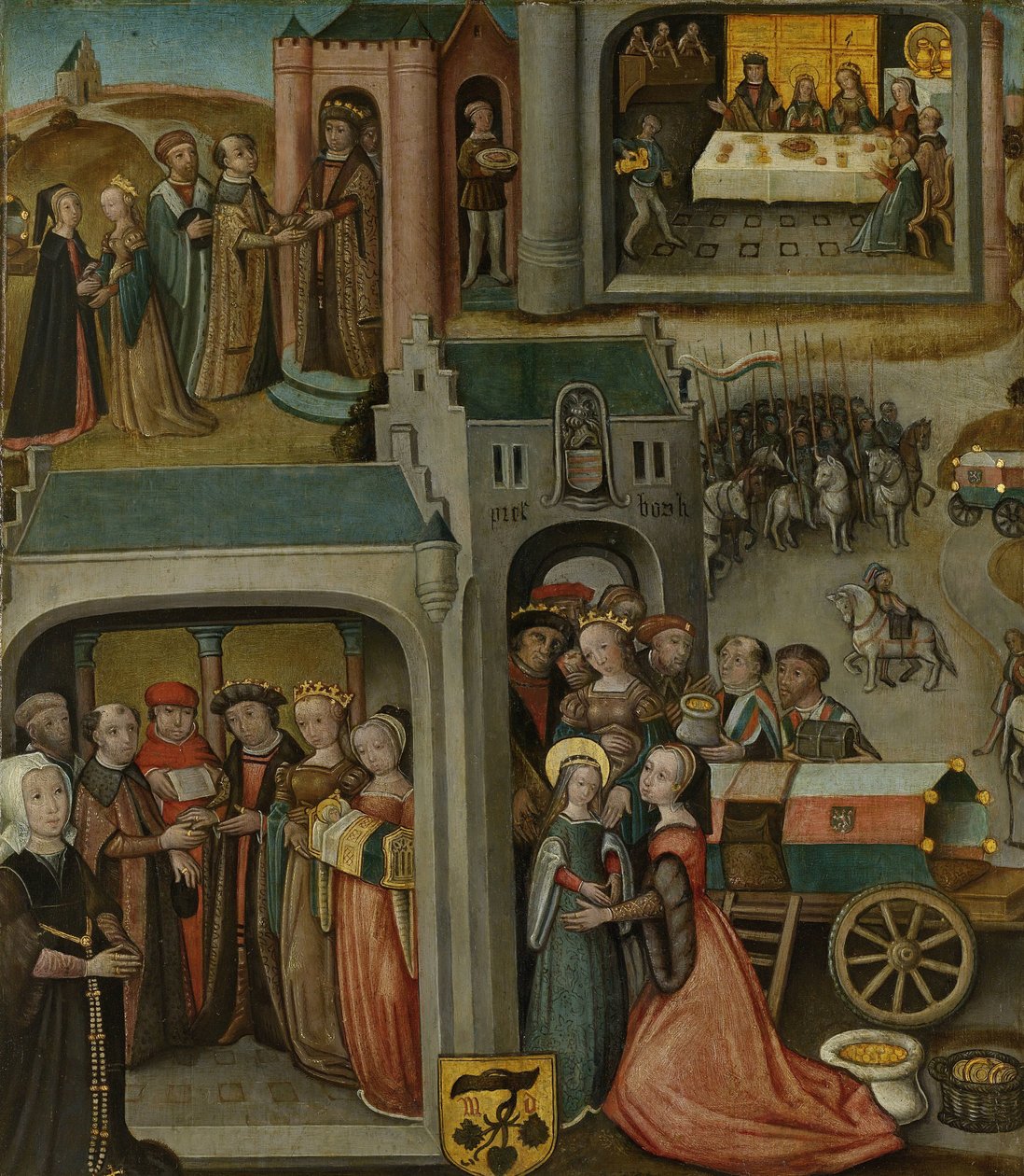 Fyra scener från legenden om St Elizabeth av Ungern av Anonymous
