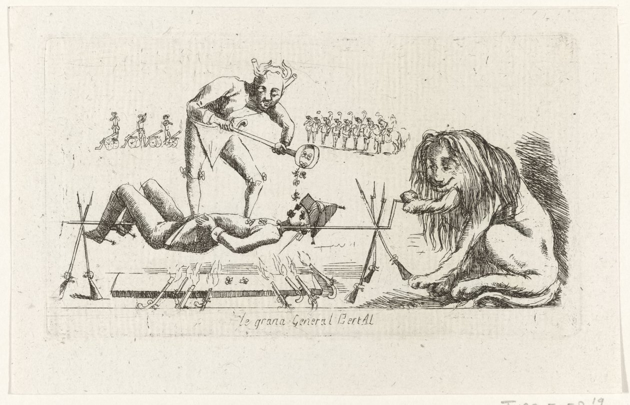 General Bertay på spottet le Grand General BertAl (titel på objekt) Brabant Revolution, 1787-1790 (serietitel) av Anonymous