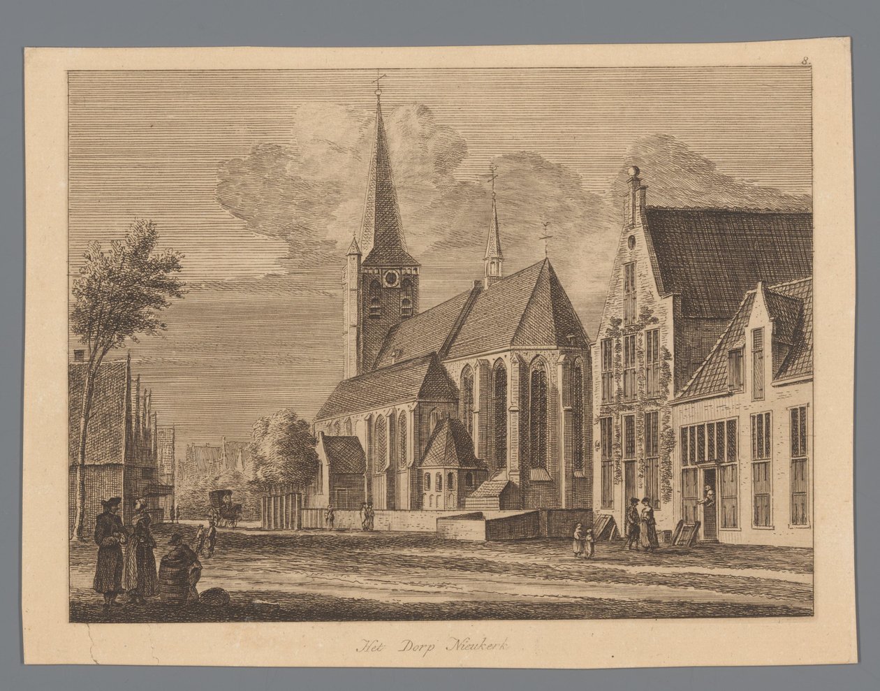 Utsikt i centrum av Nijkerk Byn Nieukerk (titel på objekt) av Anonymous