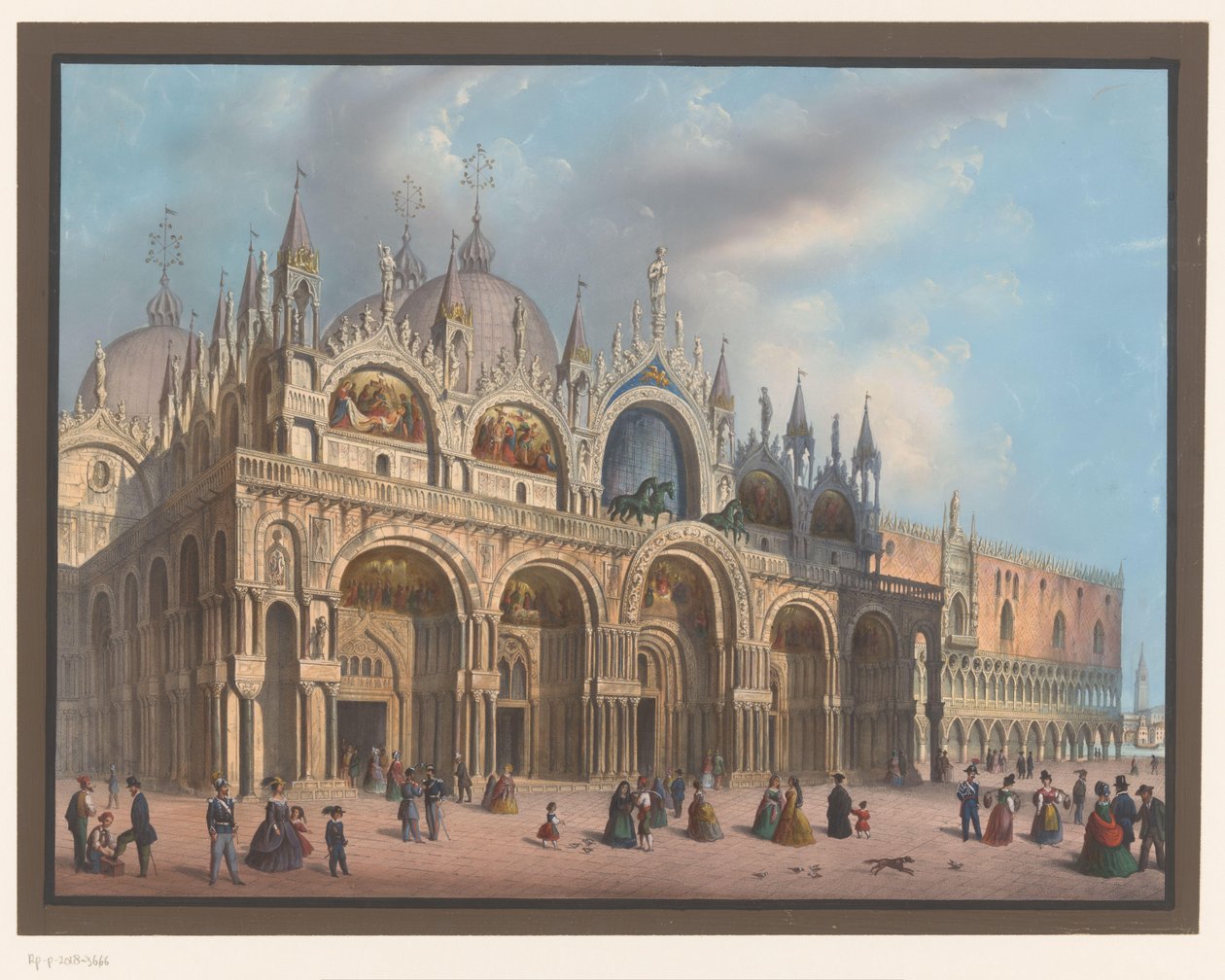 Utsikt över basilikan San Marco i Venedig av Anonymous