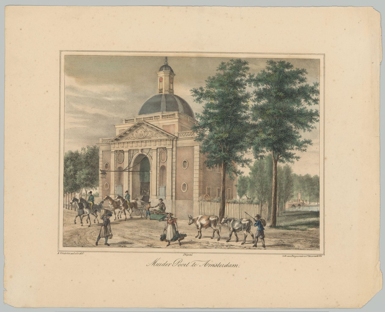 Utsikt över Muiderpoort i Amsterdam Muider Poort i Amsterdam (titel på objekt) Utsikt över de sex huvudportarna i staden Amsterdam. 1st Cahier (serietitel) av Anonymous