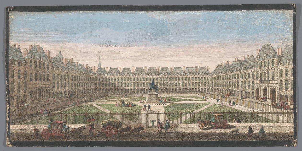 Utsikt över Place Royale i Paris Vûë de la Place Royal (titel på objekt) av Anonymous