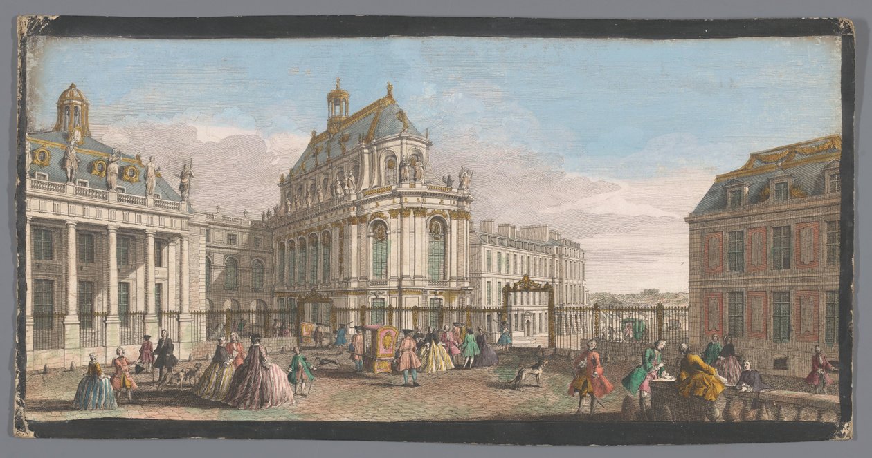 Utsikt över kapellet i slottet i Versailles Vüe ​​​​private de la chapelle du Chateau de Versailles (titel på objektet) av Anonymous