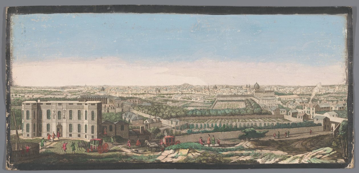 Utsikt över staden Paris sett från observatoriet Allmän bild av staden Paris, prize de la hauteur de l