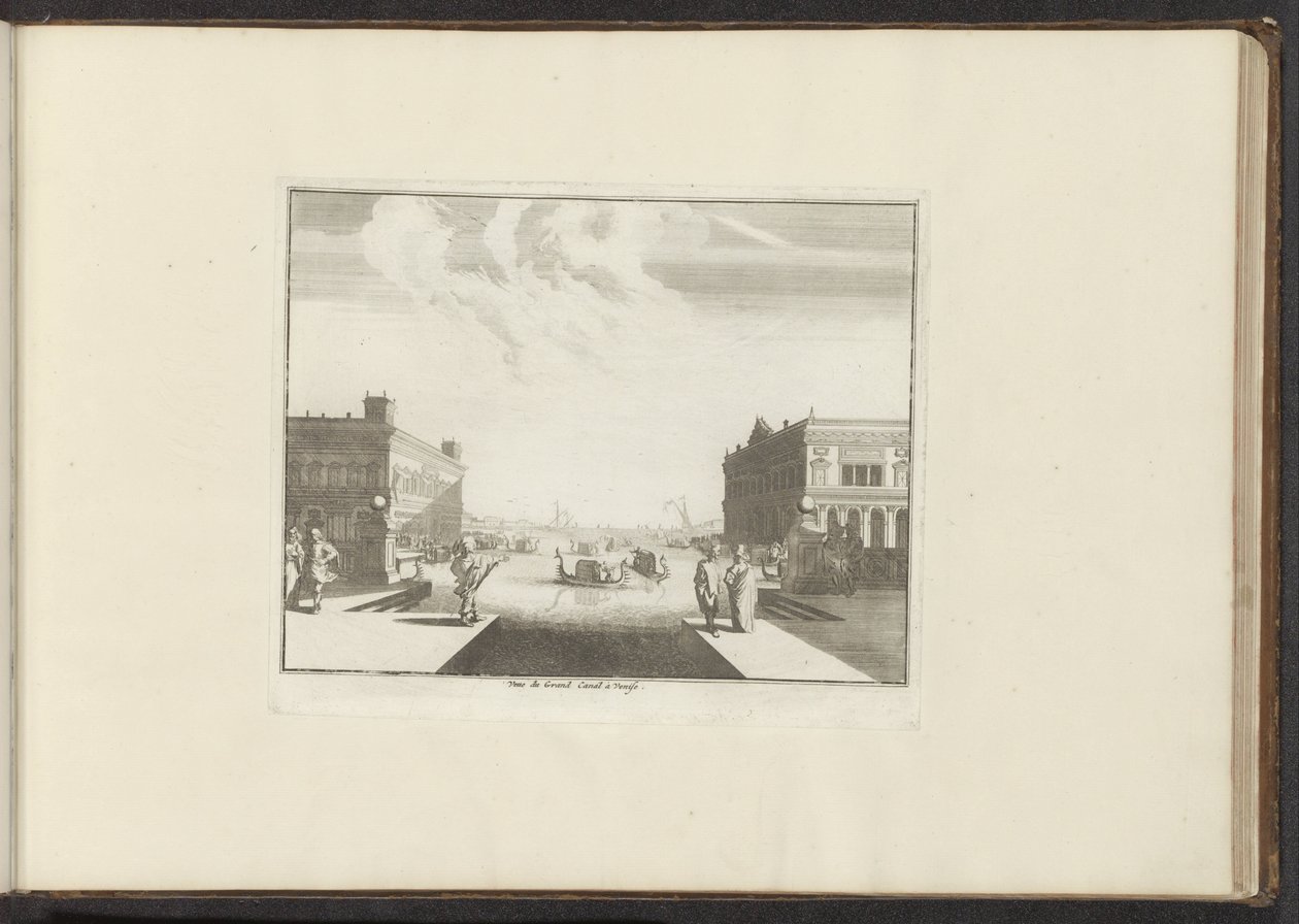 Utsikt över Canal Grande i Venedig Veue du Grand Canal a Venise (titel på objekt) Palats och monument i Venedig, Livorno, Neapel och Rom (serietitel) av Anonymous