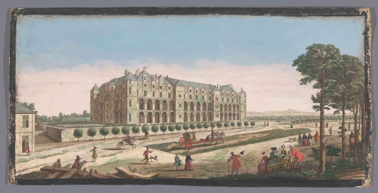 Utsikt över Château de Madrid i Paris Vue du Chateau Royal de Madrid (titel på objekt) av Anonymous