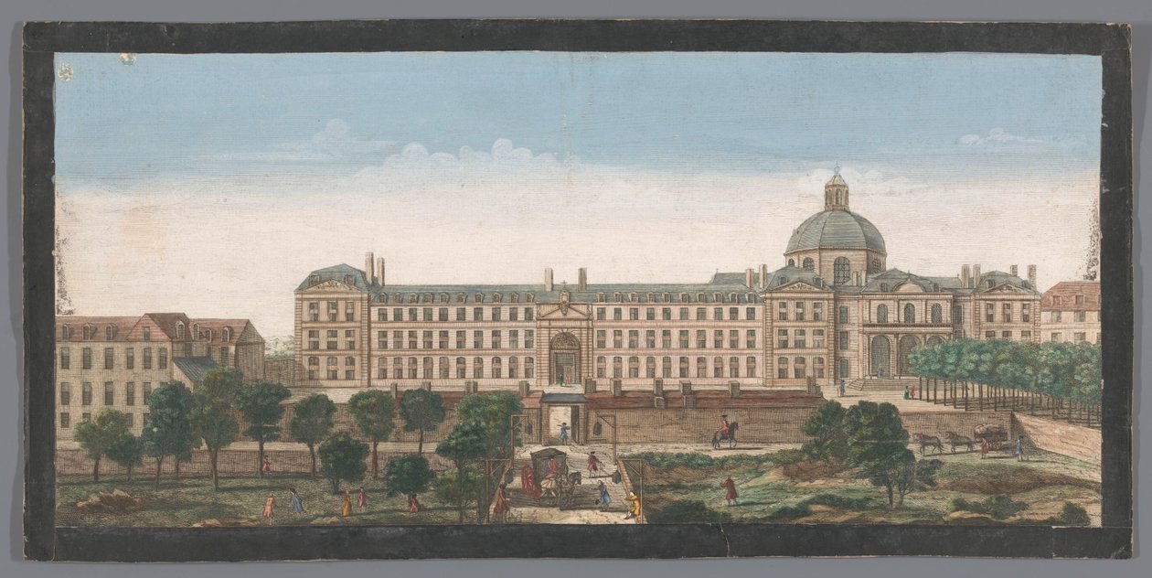 Utsikt över Hôpital de la Salpêtrière i Paris Vue de l