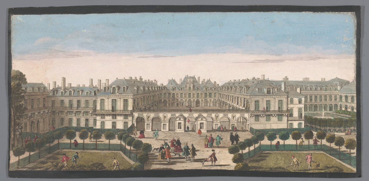 Utsikt över Palais Royal i Paris Vûë du Palais Royal (titel på objekt) av Anonymous