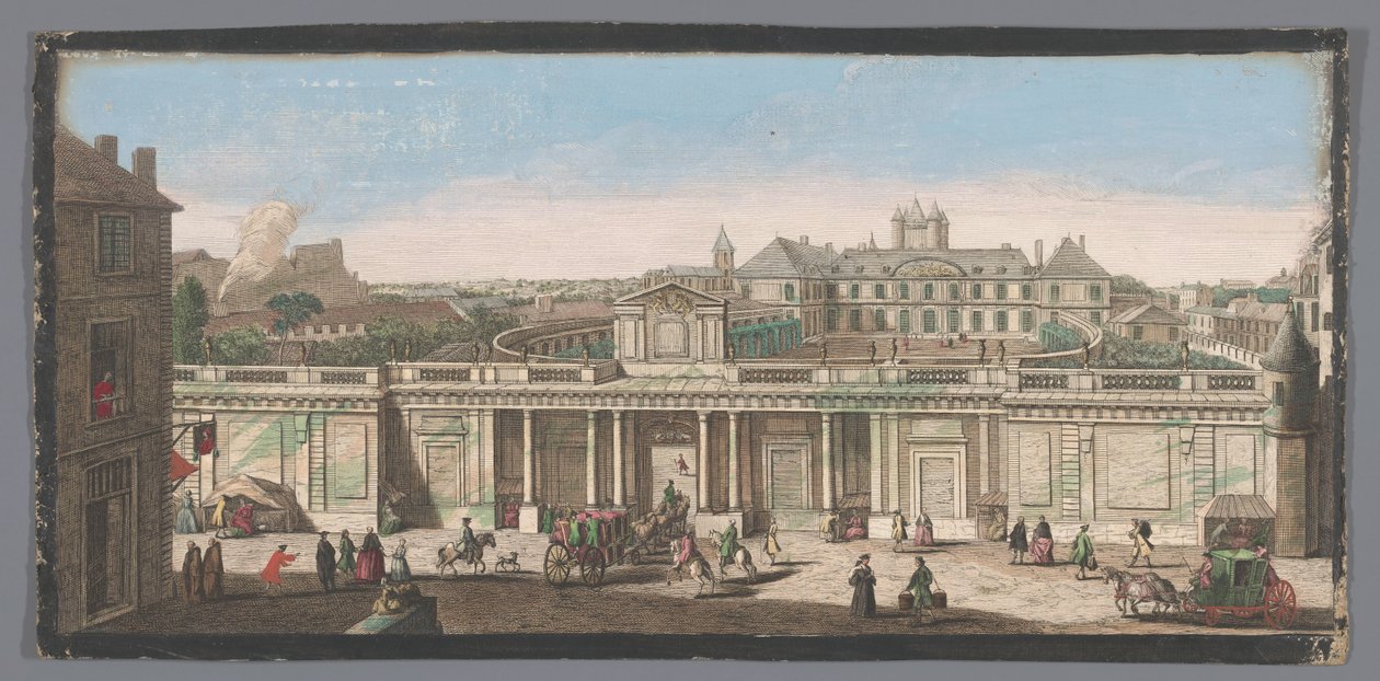 Utsikt över Palais du Temple i Paris Utsikt över Riddarpalatset av Malthe (titel på objektet) av Anonymous