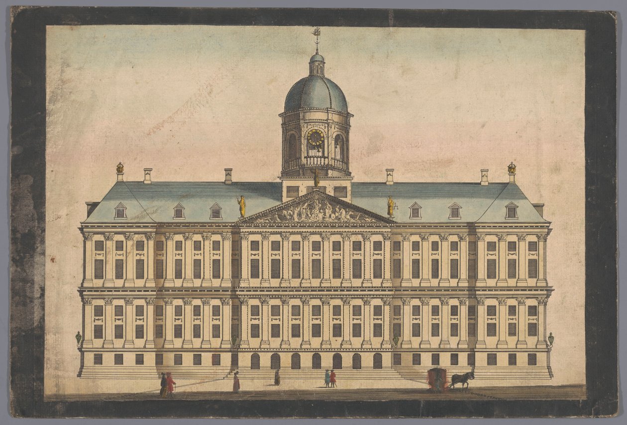 Utsikt över stadshuset i Amsterdam av Anonymous
