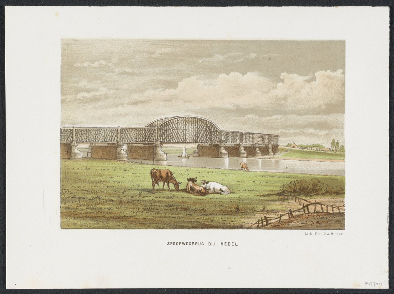 Hedelse järnvägsbro över Maas, 1870 Järnvägsbron vid Hedel (titel på objekt) Main Railway Bridges i Nederländerna (serietitel) av Anonymous
