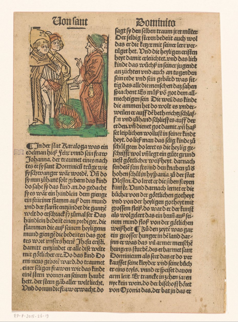 Saint Dominic och bränningen av kätterska böcker av Anonymous