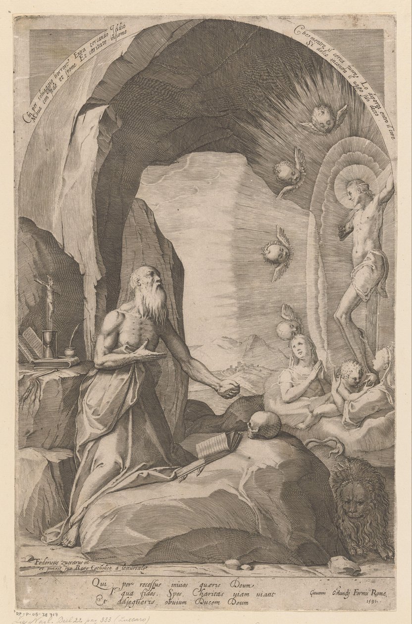 Saint Hieronymus i vildmarken av Anonymous