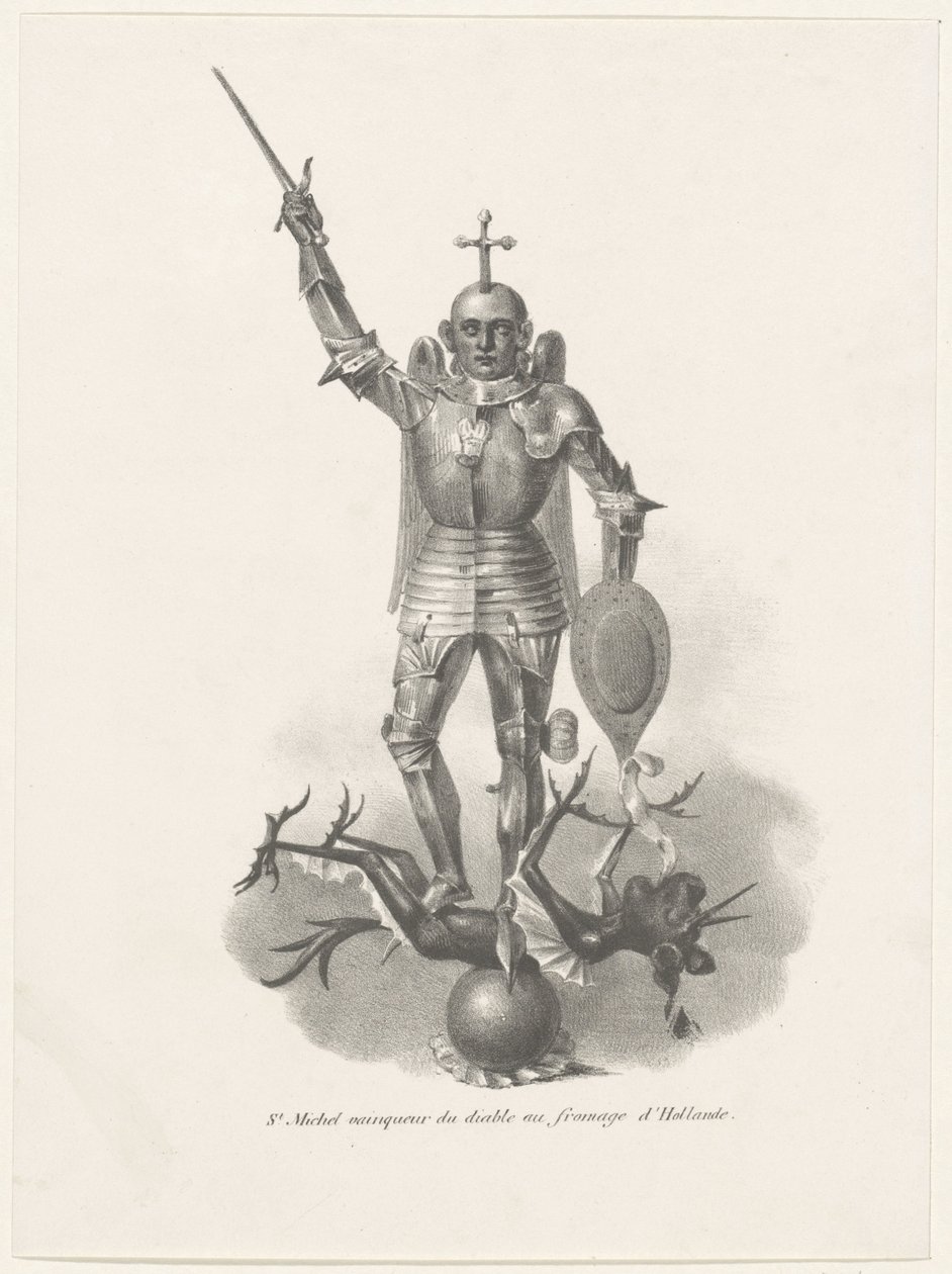 Saint Michael erövrar djävulen med holländsk ost, 1830 St. Michel vainqueur du diable au fromage d