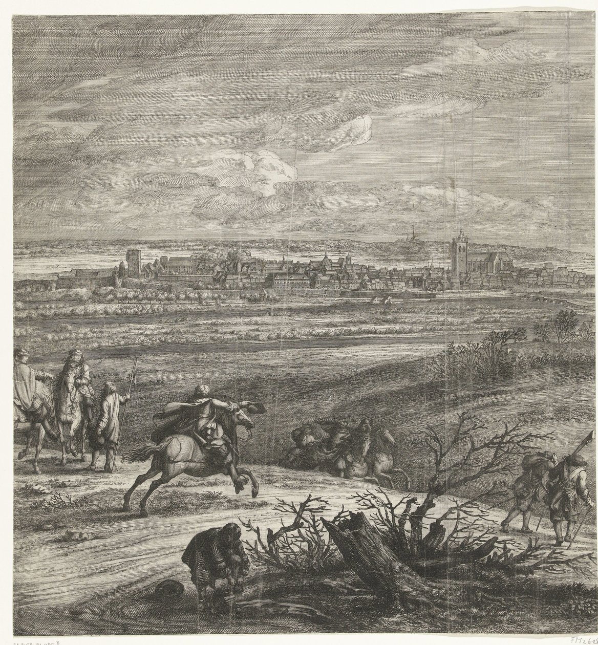 Franska armén före Yperen (mittsidan), 1678 av Anonymous