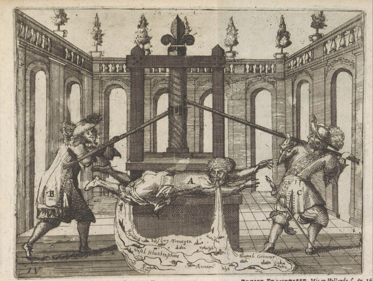 Holland i franska tryckeriet, 1672-1673 Frankrike Druck-Pers, Gestelt in Hollant 1672 och 1673 / Presse Francoisse Mis en Hollande l