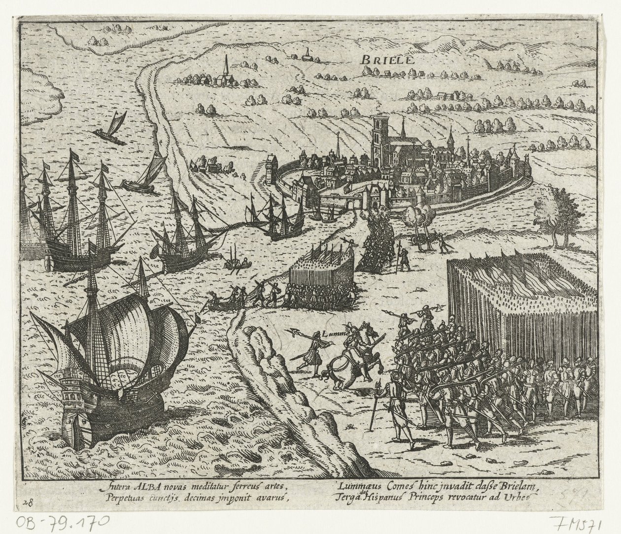 Tillfångatagandet av Den Briel av vattentiggarna, 1572 av Anonymous