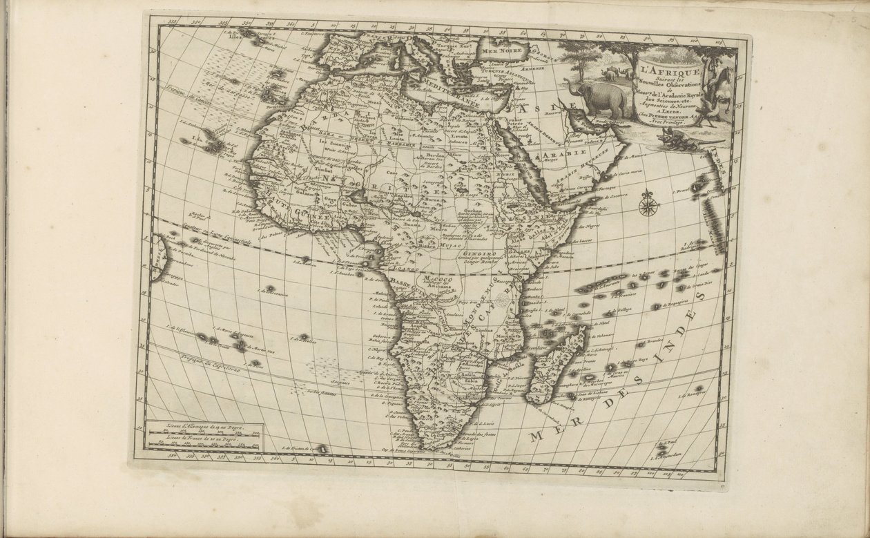 Karta för Afrika Afrika, enligt de nya observationerna av Messieurs de l