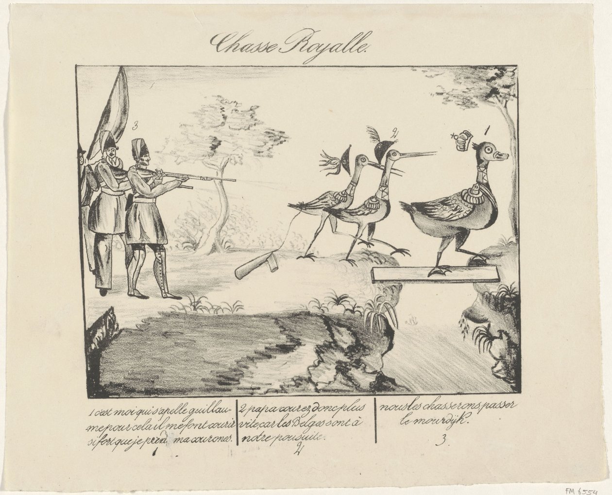 Kunglig yacht, 1830 Chasse Royalle (titel på objekt) av Anonymous