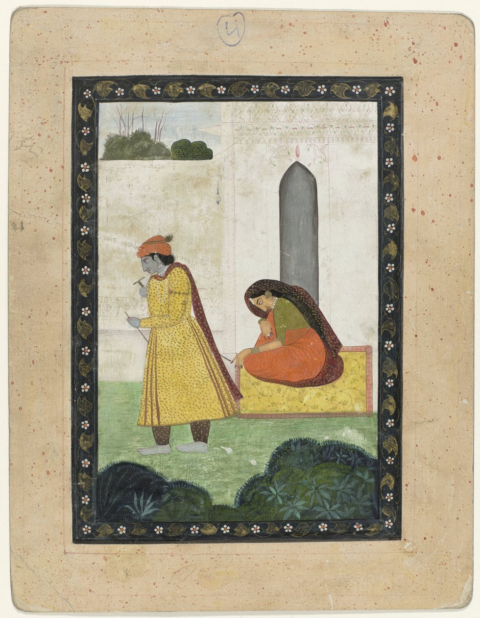 Krishna lämnar Radha av Anonymous