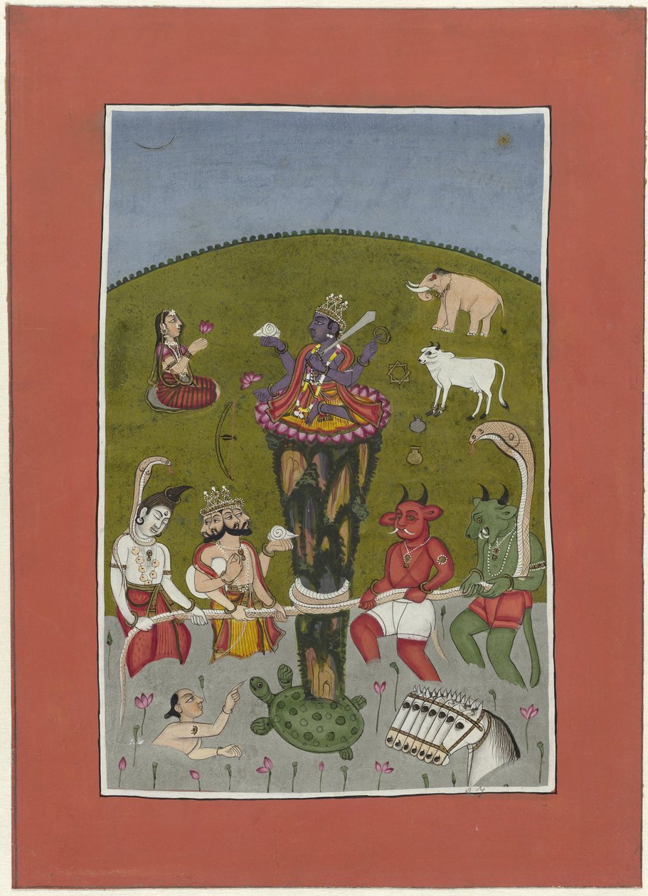 Kurma (inkarnation av Vishnu som en sköldpadda) Vågande av havet Avatars of Vishnu (serietitel) av Anonymous