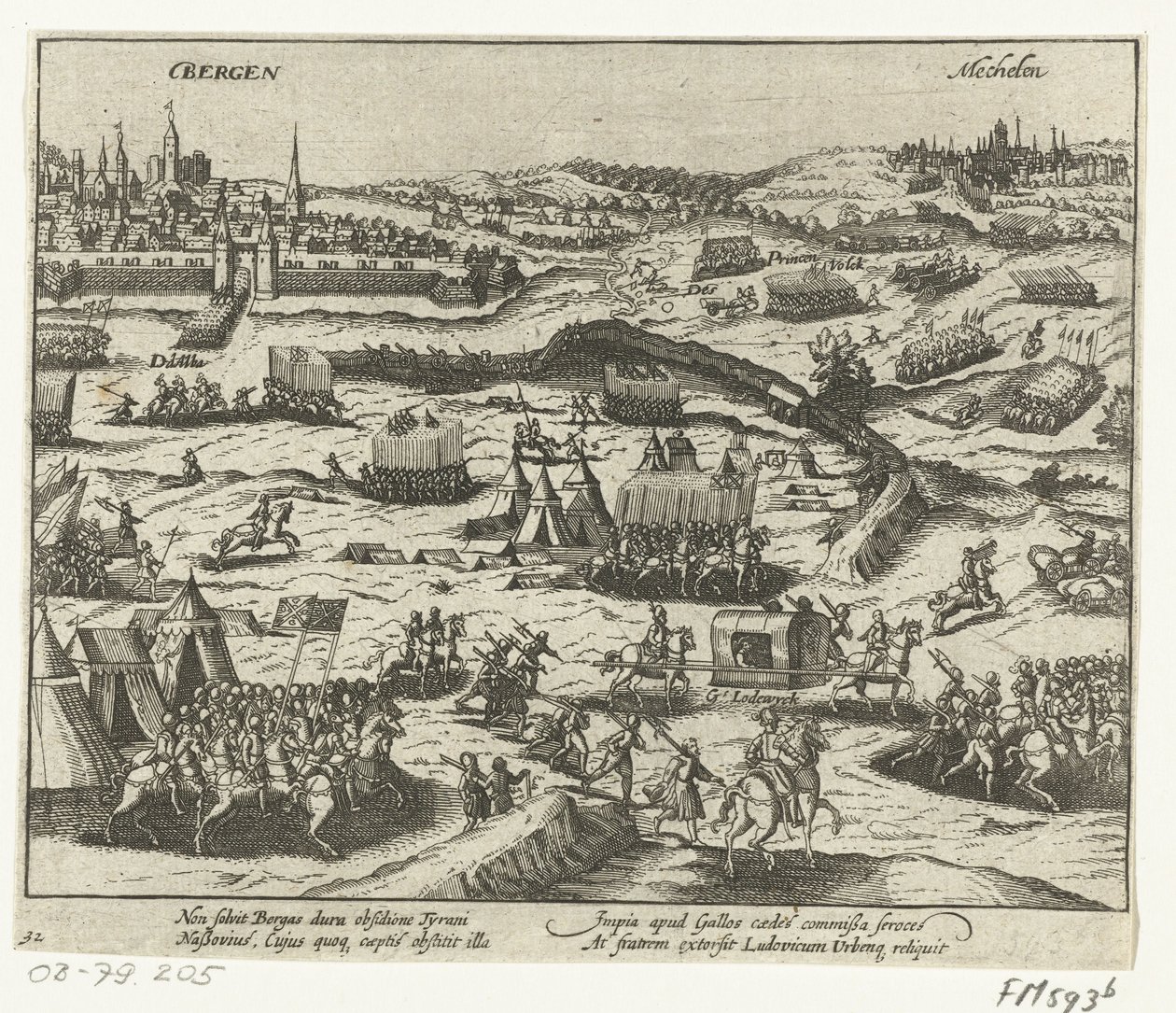 Ludvig av Nassau lämnar Bergen 1572 av Anonymous