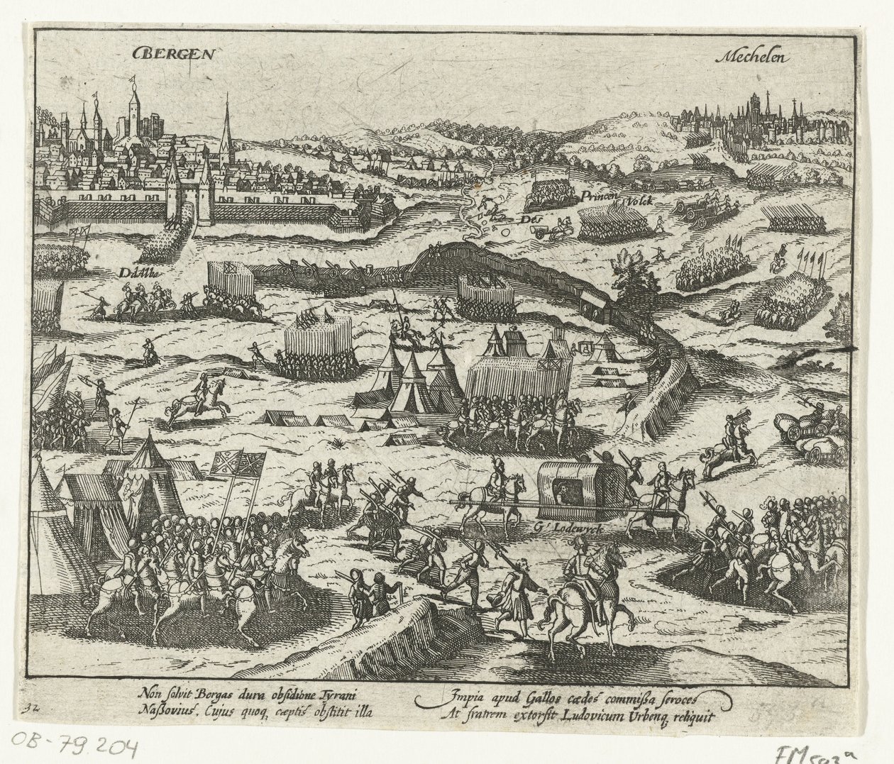 Ludvig av Nassau lämnar Mons, 1572 av Anonymous