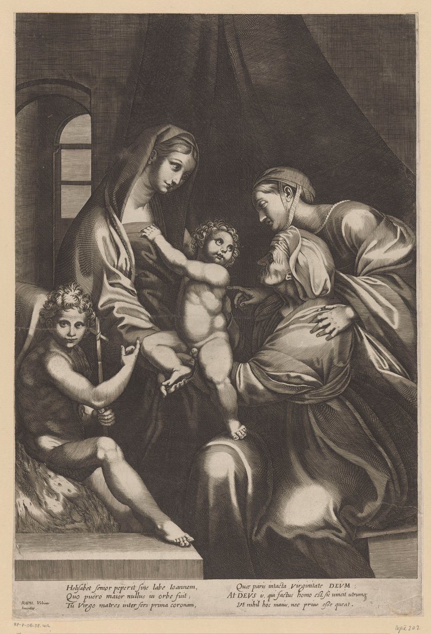 Maria med barnet och Elisabet, Katarina och Johannes Döparen av Anonymous