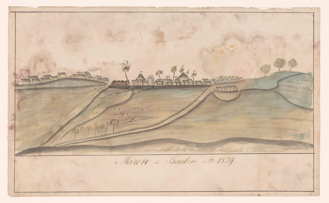 Maron i Baglan Maron på Baglan Ao. 1829 (titel på objekt) av Anonymous