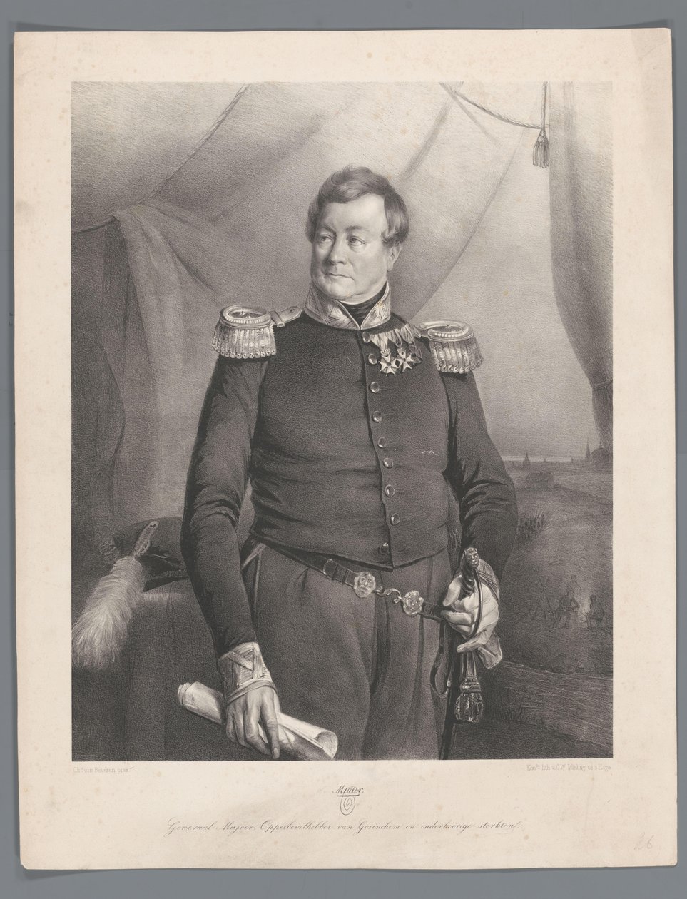 Muller. Generalmajor, överbefälhavare för Gorichem och underordnade styrkor av Anonymous