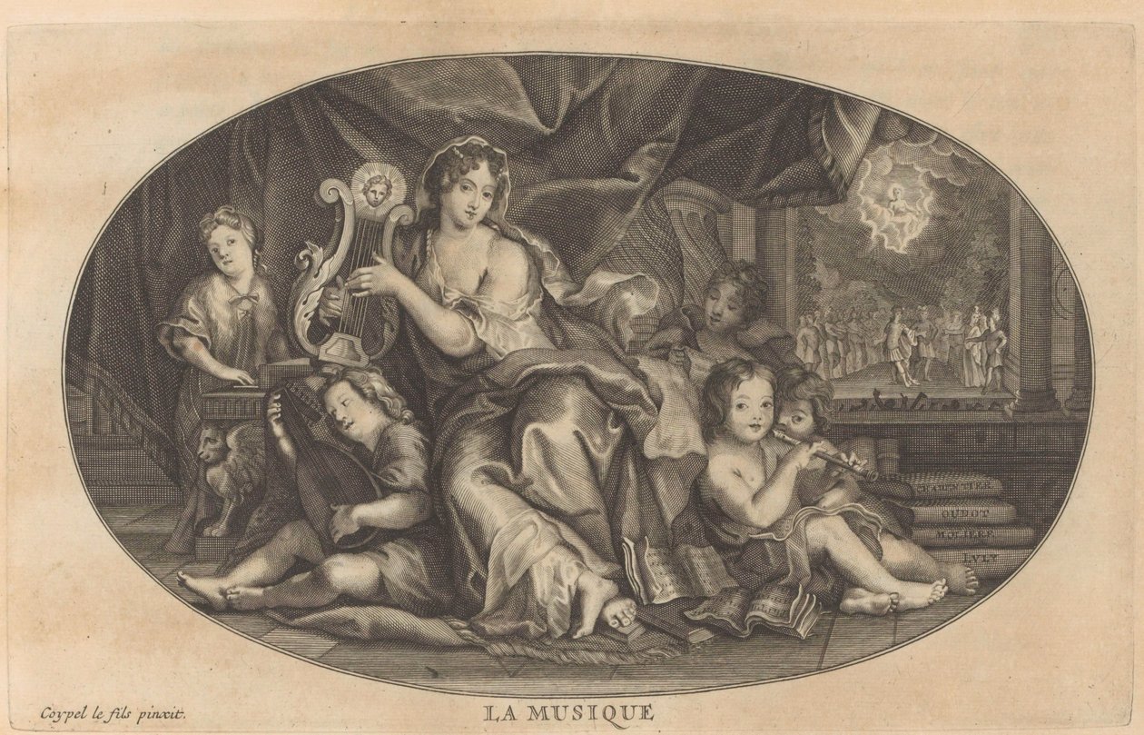 Musik Musik (titel på objekt) Cabinet of Fine Arts, eller Samling av de vackraste trycken, graverade efter originalmålningarna (...) (serietitel) av Anonymous