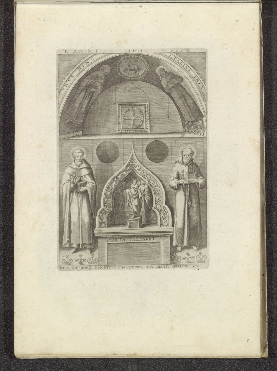Nis met de heilige Franciscus och de heilige Dominicus Scènes uit het Venetiaanse leven (serietitel) Habiti d