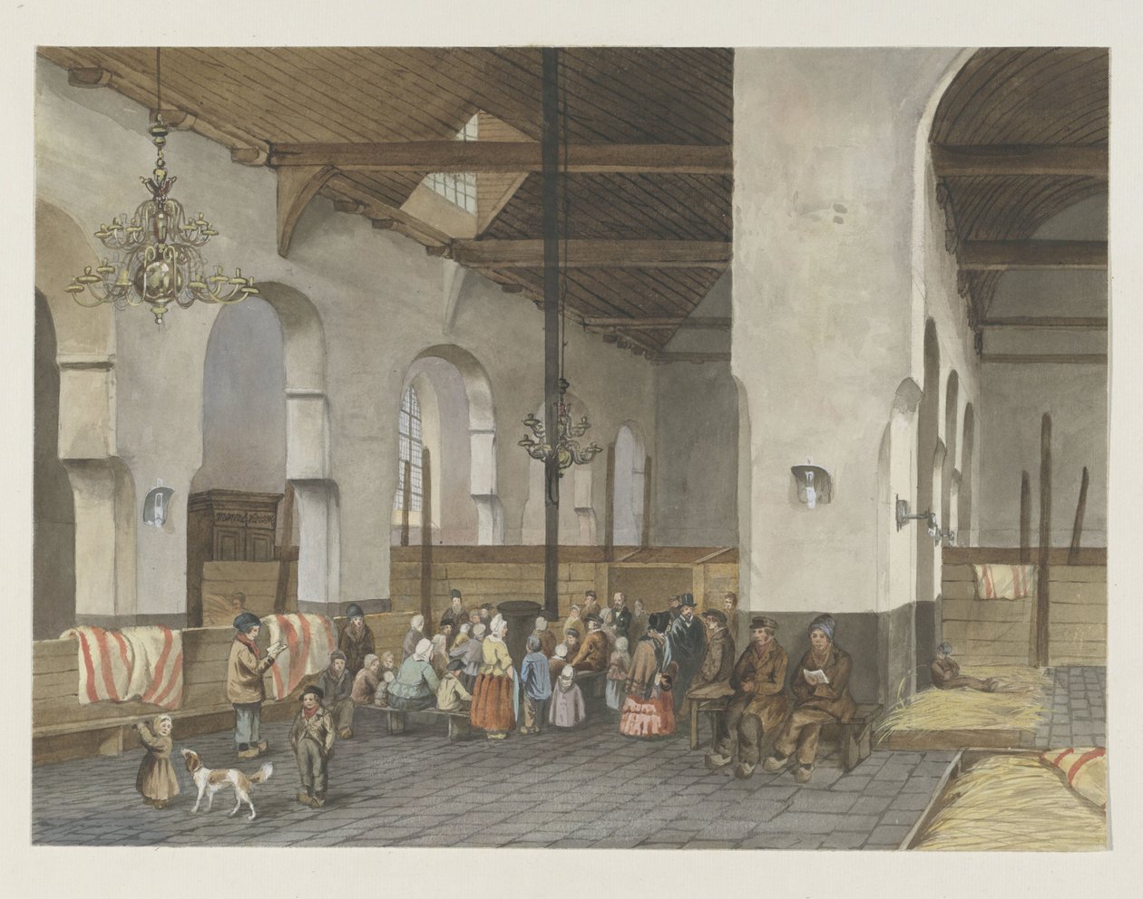 Mottagning av veenendalarna i Geertekerk i Utrecht, 1855 av Anonymous