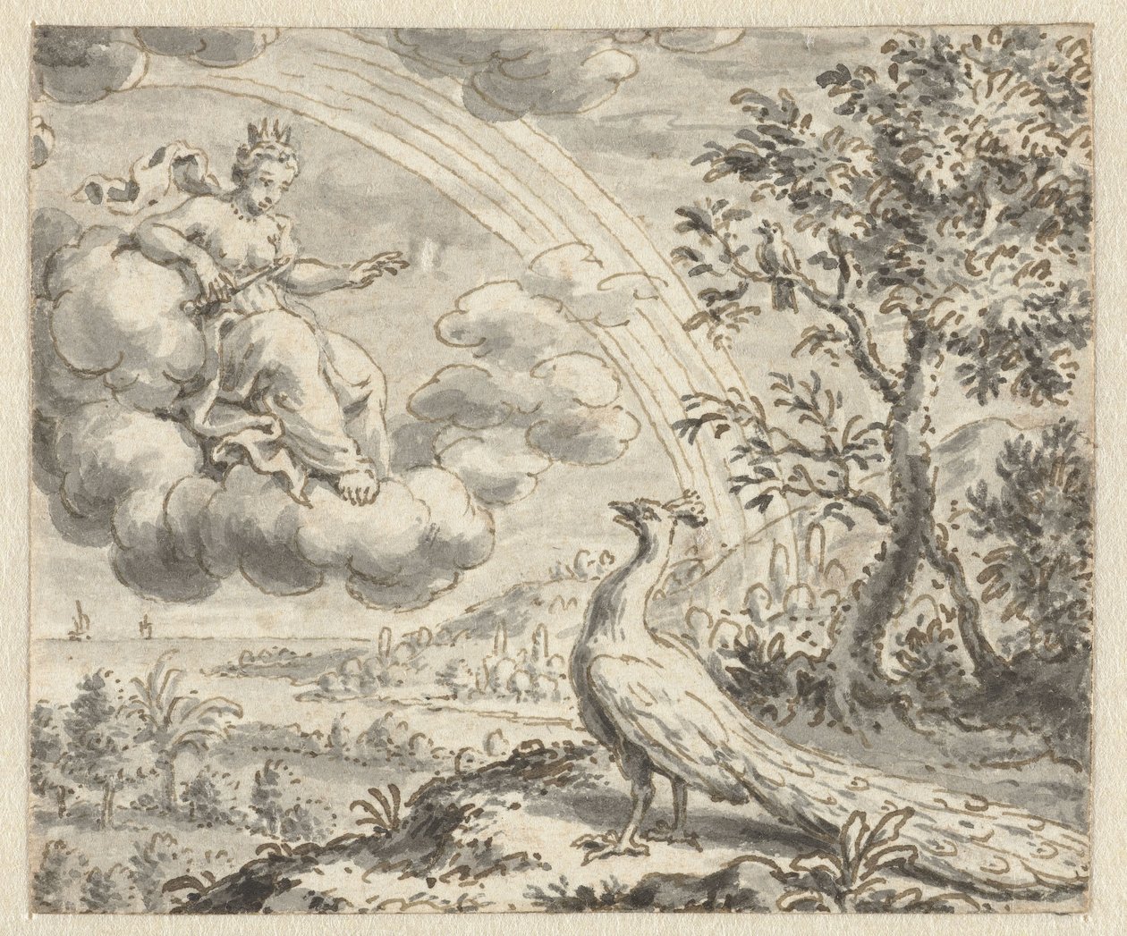 Peacock klagar till Juno Design för illustrationer för en utgåva av Jean de la Fontaines Fables (serietitel) av Anonymous