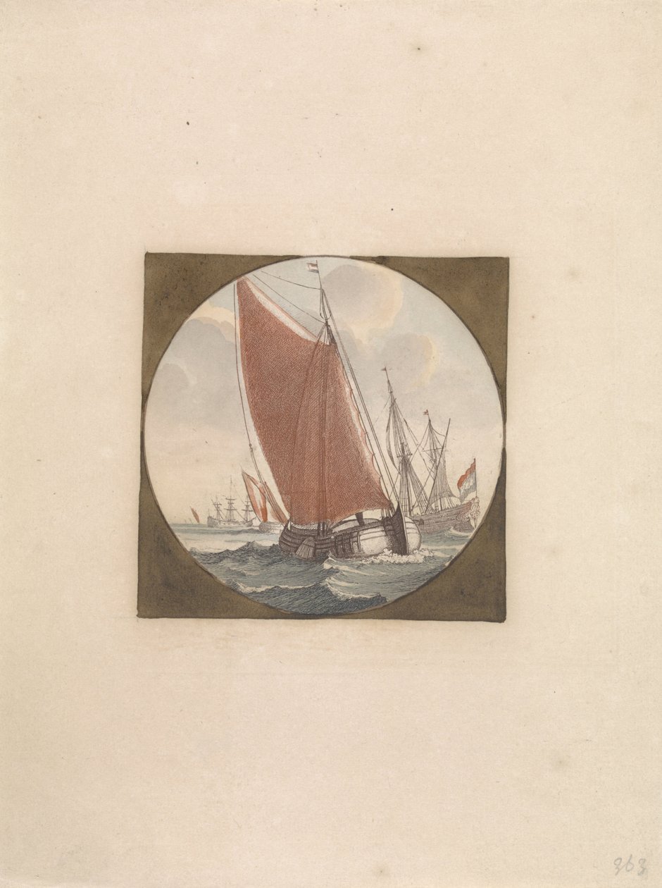 Platt botten med fulla segel Ships at Sea (serie B) (serietitel) av Anonymous