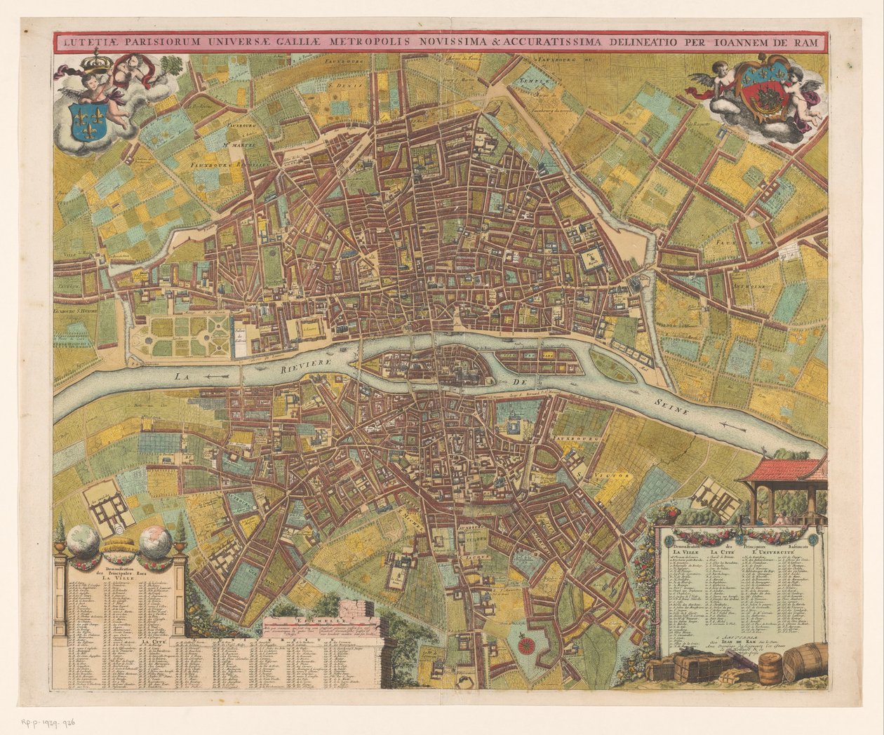 Plattgrund från Paris Lethetia of Paris, den nyaste metropolen i hela Gallien (...) (titel på objekt) av Anonymous