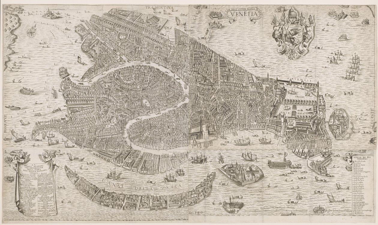Karta över Venedig Venedig (titel på objekt) av Anonymous