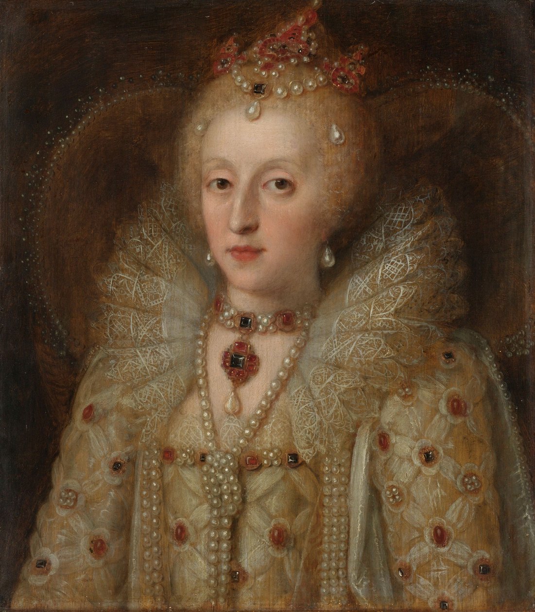 Porträtt av Elizabeth I, drottning av England, 1550-99 av Anonymous