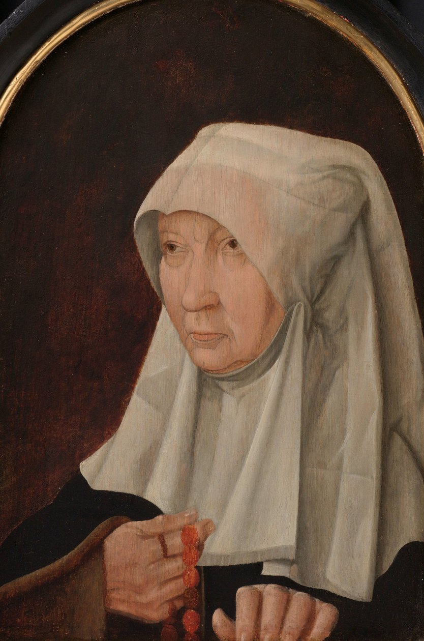 Porträtt av Jacomina Claesdr van Ruyven (död 1509), fru till Arent Franckensz van der Meer av Anonymous