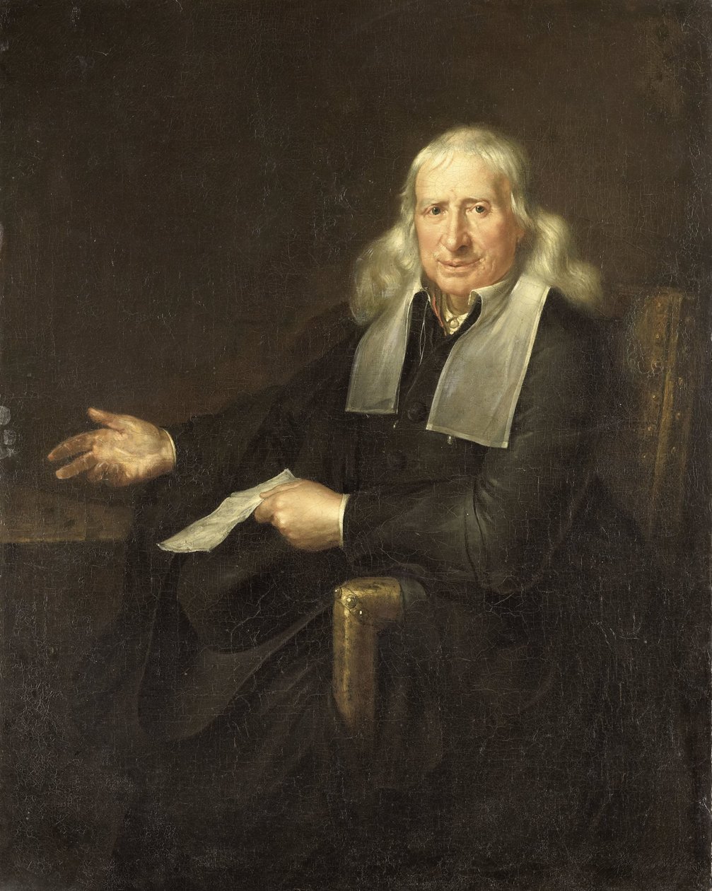 Porträtt av Jan van Lennep den äldre (1634-1711). Amsterdam köpman i siden, guld och silver tyg och konstsamlare av Anonymous