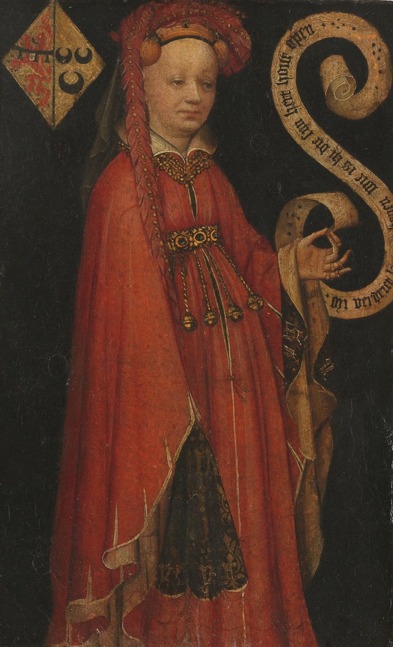 Porträtt av Lysbeth van Duvenvoorde Porträtt av Lysbeth van Duvenvoirde (?-1472) av Anonymous