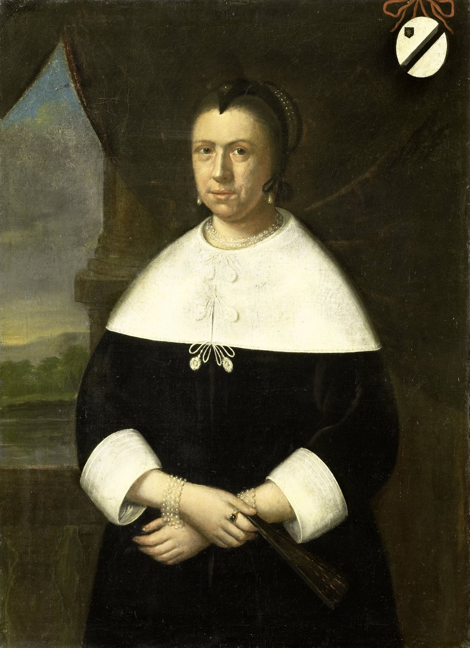 Porträtt av Maria Quevellerius (1629-64), första hustru till Jan van Riebeeck, eller hans andra fru Maria Scipio (ca 1630-95) av Anonymous